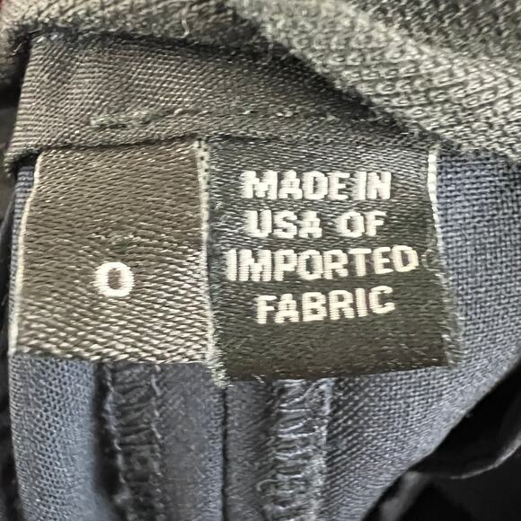 THEORY Navy Blue Trouser Dress Pants Pleated Skinny Leg Pockets Career Size 0 - Picture 6 of 6